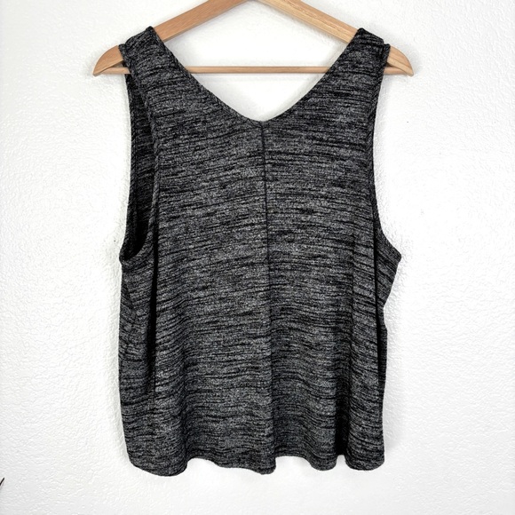 RAG & BONE Hudson Heathered V-Neck Tank Top - Large - Picture 3 of 6